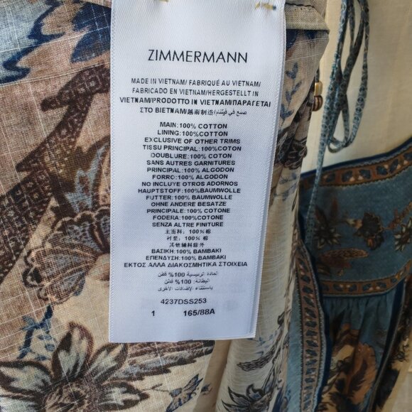 Zimmermann Floral Pattern Backless Long Dress - Picture 11 of 11